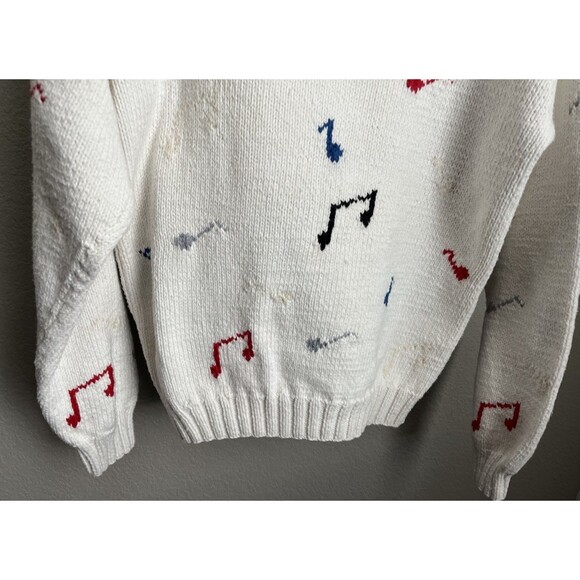 Peter Elliot Women's M? Musician Musical Notes Cotton Sweater *READ* - Picture 11 of 13